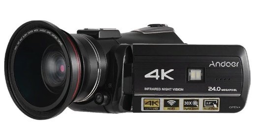 Видеокамера Цифровая Andoer AC3 4K UHD 24MP, евро вилка фото