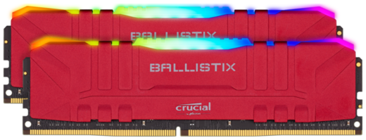 Память оперативная DDR4 16Gb (2x8Gb) Crucial Ballistix Red RGB 3200MHz CL16 (BL2K8G32C16U4RL) фото