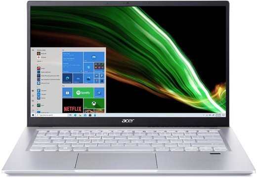 Ноутбук Acer Swift SFX14-41G-R5US 14.0'' (Ryzen 5 5500U/8GB/512GB SSD/1920x1080/GF GTX1650 4GB/W10), серебристый фото
