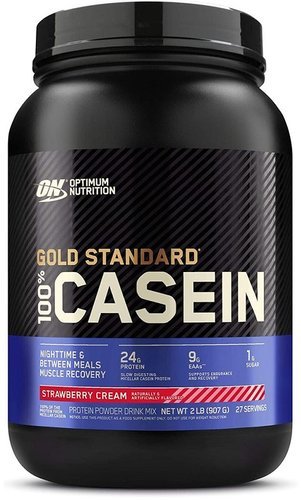 Протеин Optimum Nutrition 100% Casein Gold Standard 907 г клубника со сливками фото