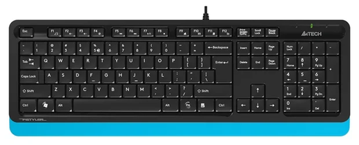 Клавиатура A4Tech Fstyler FK10, черный/синий фото