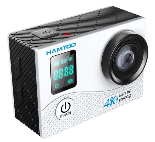 Экшн-камера HAMTOD H8A 4K 30fps WIFI с дистанционным управлением водонепроницаемая, белый фото
