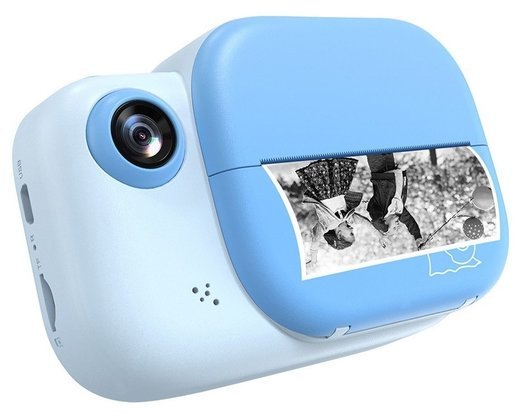 Цифровая камера детская моментальная камера 3,0- дюймовый большой экран 1080P, голубой фото
