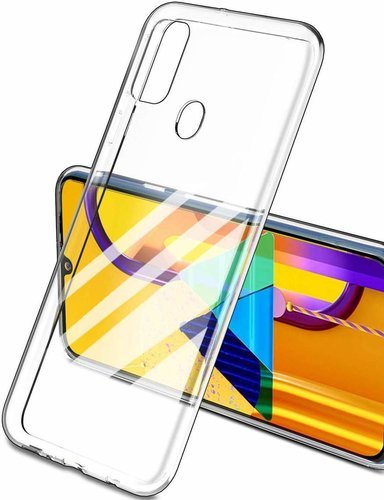 Чехол для смартфона Samsung Galaxy M21 Silicone iBox Crystal (прозрачный), Redline фото