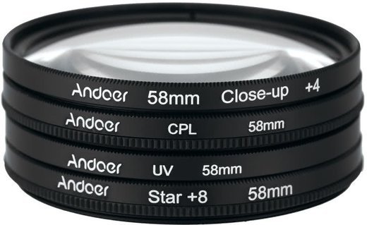 Набор фильтров Andoer 58mm 4шт фото