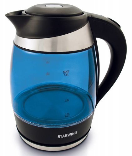 Чайник электрический Starwind SKG2216 1.8л. 2200Вт синий/черный фото