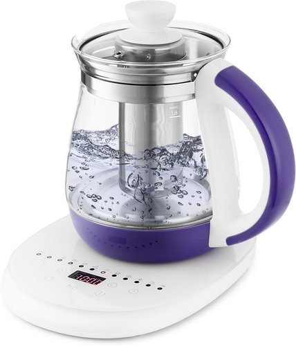 Чайник Kitfort КТ-6130-1 бело-фиолетовый фото