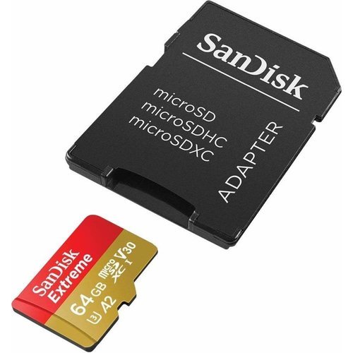 Карта памяти SanDisk microSDXC Extreme Class 10 UHS-I U3 (160/60MB/s) 64GB + ADP (SDSQXA2-064G-GN6MA) фото