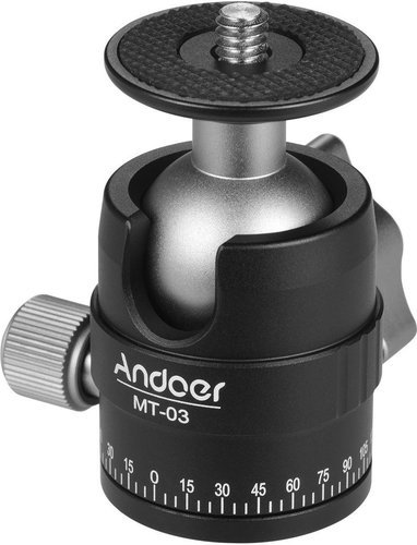 Шаровая голова Andoer MT-03 мини для DSLR IIRDC камеры, штатива, монопода до 5 кг фото