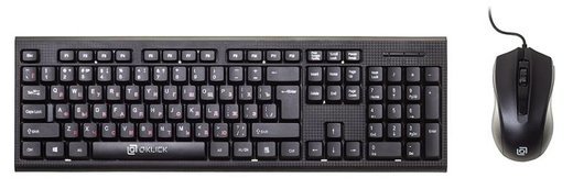 Клавиатура + мышь Оклик 620M, черный фото