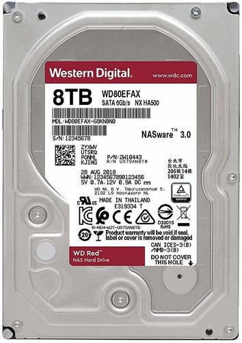 Жесткий диск WESTERN DIGITAL SATA 3.5" 8TB 6GB/S 256MB RED WD80EFAX фото
