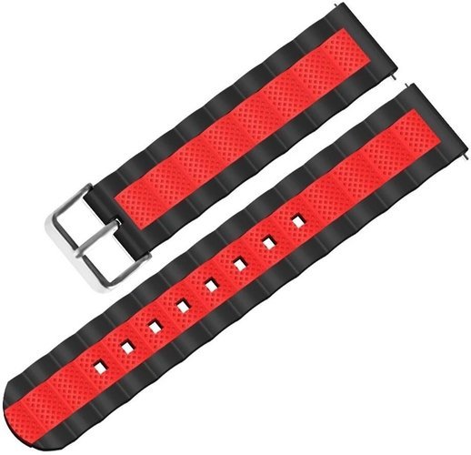 Ремешок 20 мм для Xiaomi Amazfit Bip Pace Youth, красно-черный фото