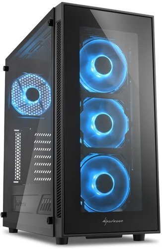 Компьютерный корпус Sharkoon TG5 Blue led, черный фото