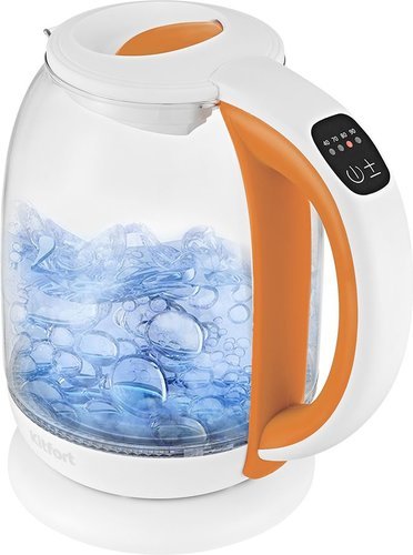 Чайник Kitfort KT-6140-4 бело-оранжевый фото