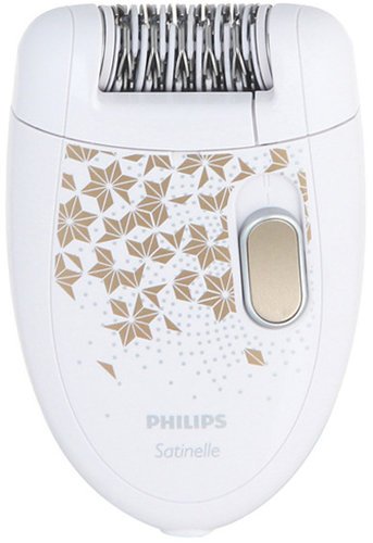 Эпилятор Philips HP6428/00 скор.:2 насад.:2 от электр.сети белый/золотистый фото