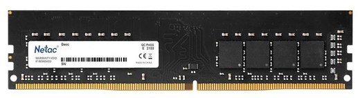 Память оперативная DDR4 4Gb Netac Basic 2666MHz CL19 (NTBSD4P26SP-04) фото