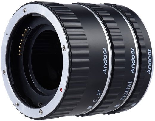 Удлинителное кольцо Andoer TTL для Canon EOS EF EF-S 60D 7D 5D II 550D, серебро фото