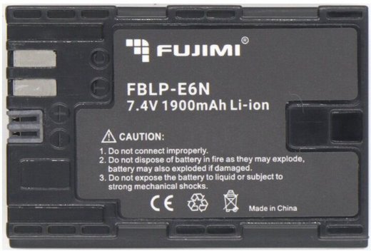Аккумулятор Fujimi FBLP-E6N для цифровых фото и видеокамер 1900 mAh фото