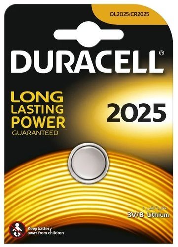 Батарейка литиевая DURACELL CR2025 дисковая 3В фото