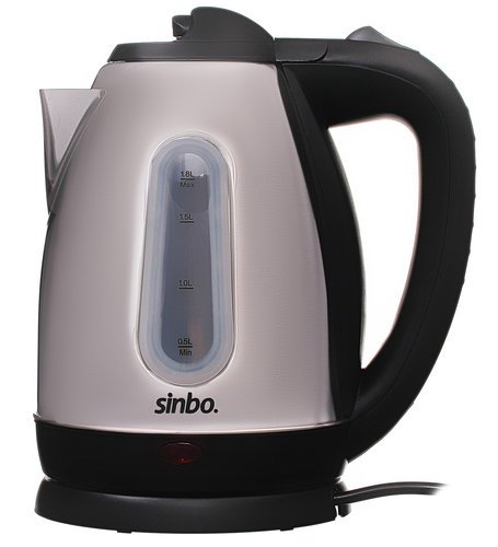 Чайник Sinbo SK 8004 1.8л. 1800Вт серебристый матовый/черный (металл) фото