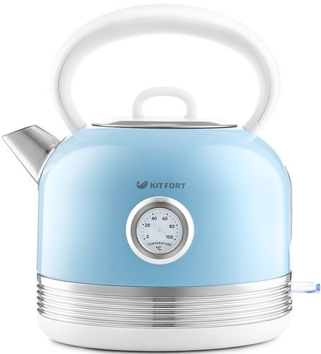Чайник электрический Kitfort KT-634-4 голубой фото