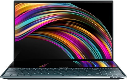 Ноутбук ASUS ZenBook Pro Duo UX581LV-H2014R (Intel Core i9 10980HK 2400MHz/15.6"/3840x2160/32GB/1TB SSD/NVIDIA GeForce RTX 2060 6GB/Win10 Pro), синий фото