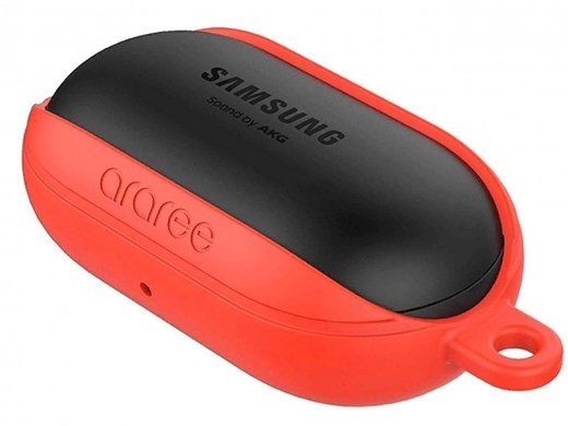 Чехол силиконовый Samsung araree Bean для Galaxy Buds+, красный фото