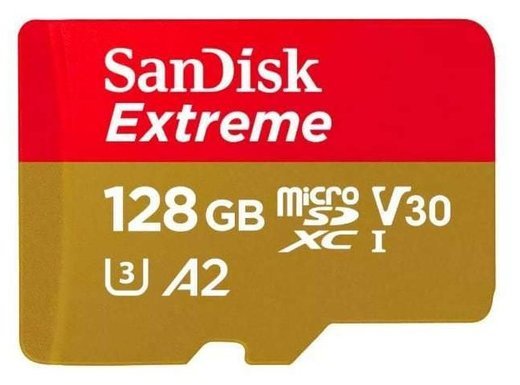 Карта памяти SanDisk microSDXC Extreme Class 10 UHS-I U3 (160/90MB/s) 128GB + ADP (SDSQXA1-128G-GN6AA) фото