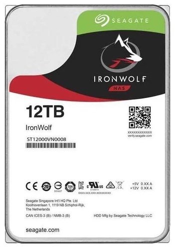 Жесткий диск HDD 3.5" Seagate Ironwolf 12Tb (ST12000VN0008) фото