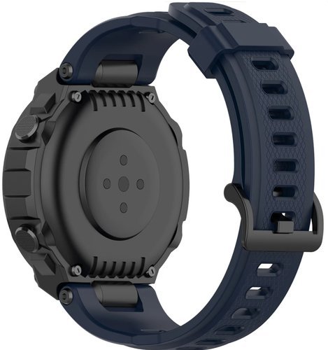Силиконовый ремешок для часов Amazfit T-Rex / Ares 22 мм, синий фото