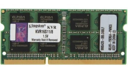 Память оперативная DDR3 8Gb Kingston 1600MHz KVR16S11/8 RTL PC3-12800 CL11 SO-DIMM 204-pin 1.5В фото